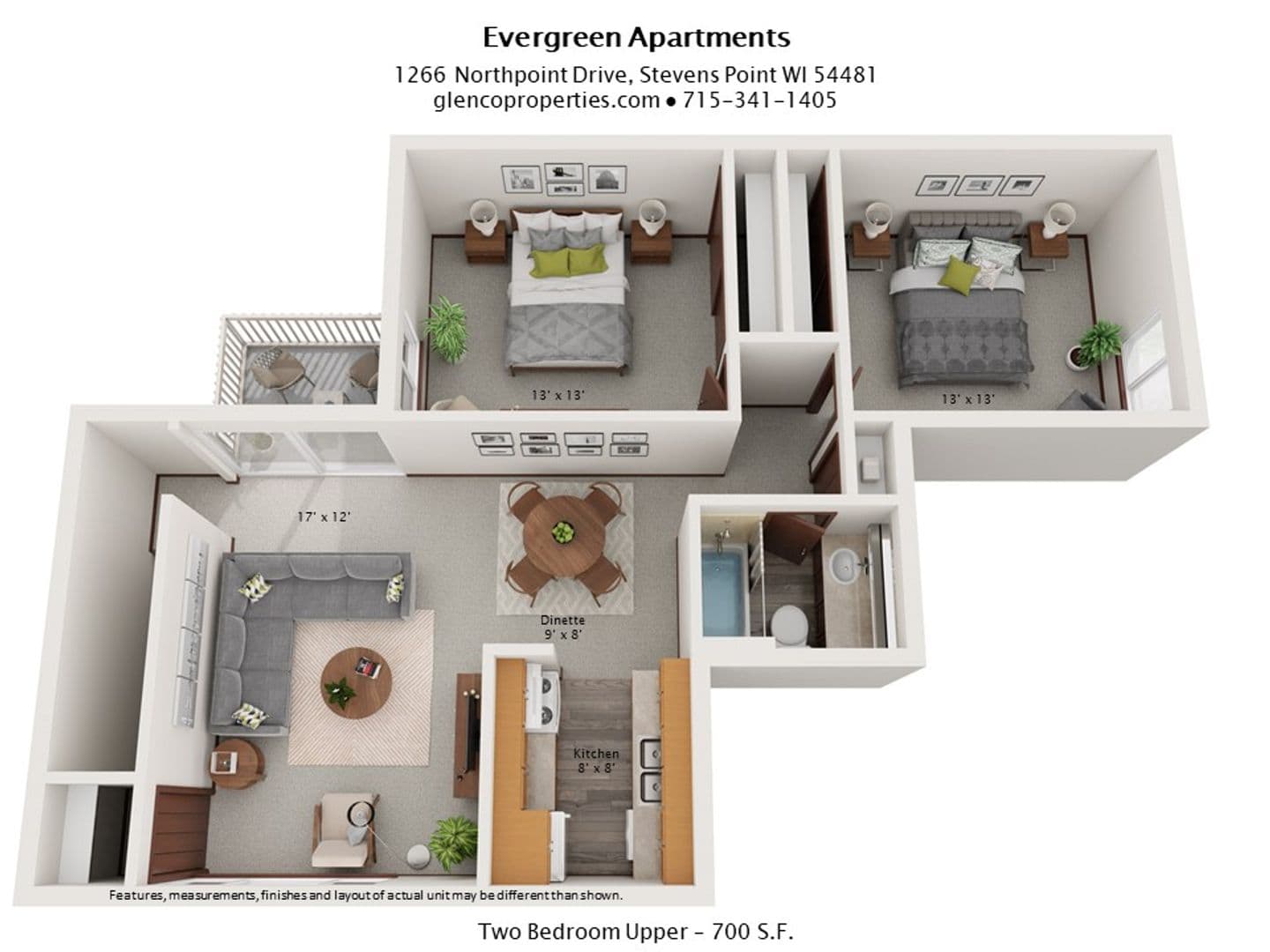 Stevens Point Apartment: 1266 Northpoint Dr