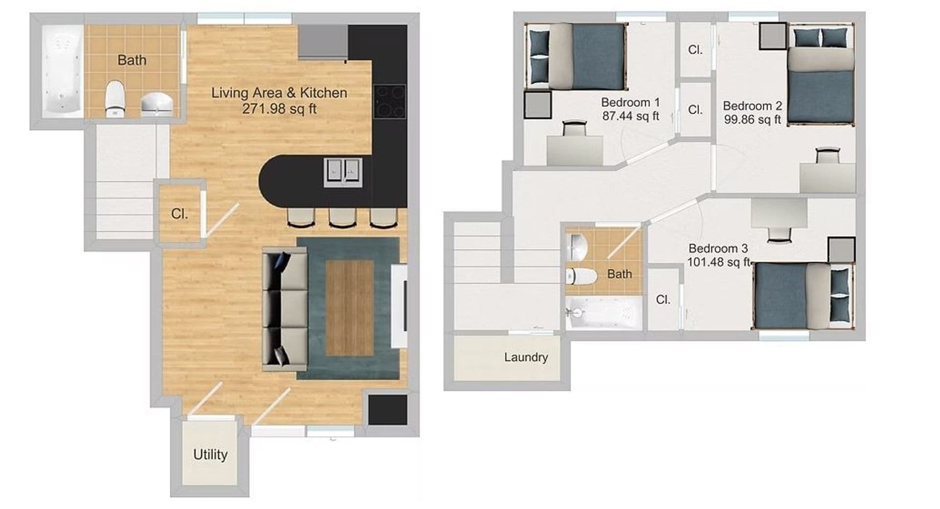 Minneapolis Apartment: 1011 & 1015 4th St SE