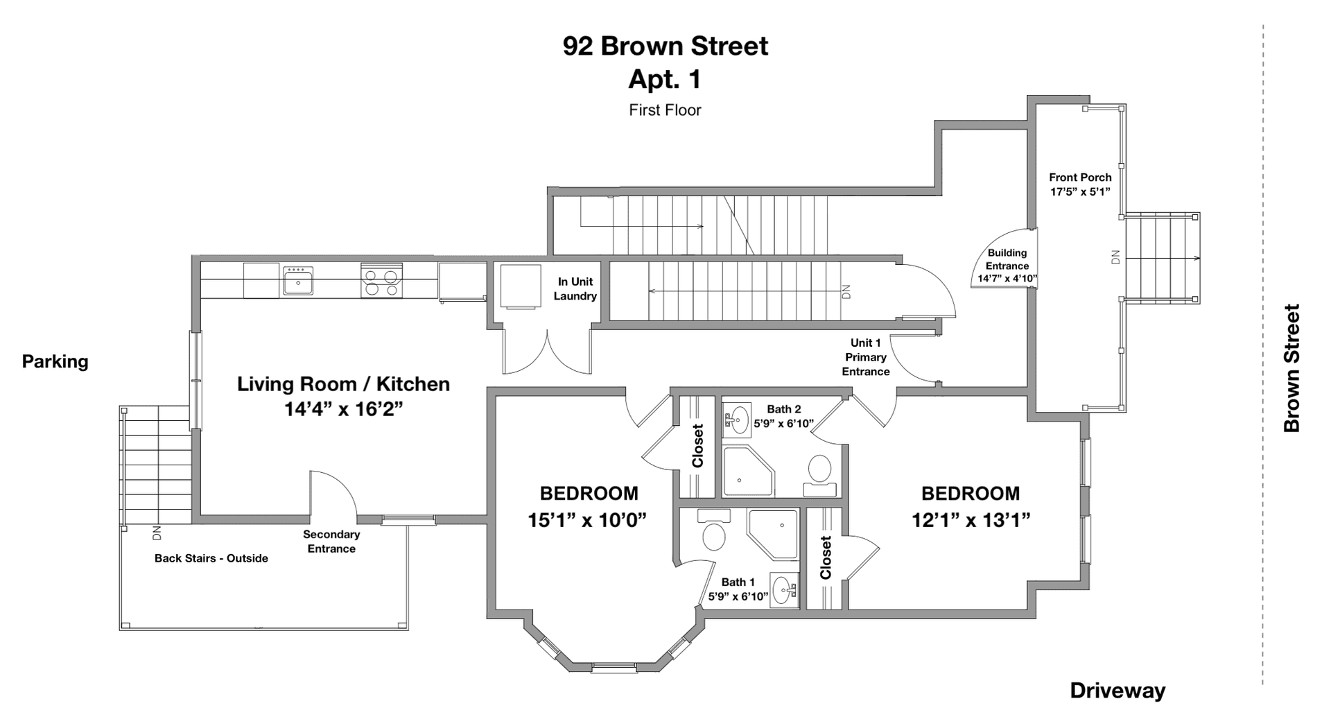 Waltham Apartment: 92 Brown Street