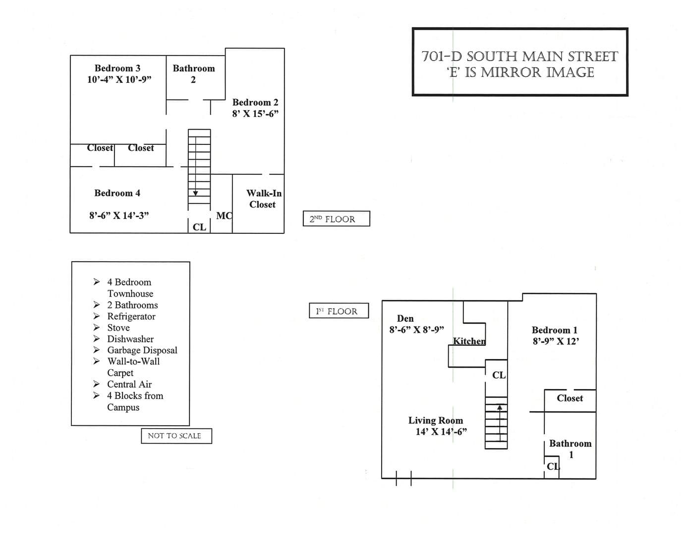 Blacksburg Apartment: 701 South Main St.