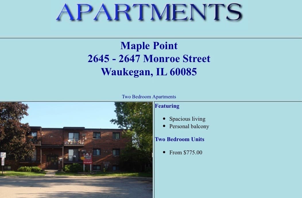Waukegan Apartment: 116 & 124 Drew Lane