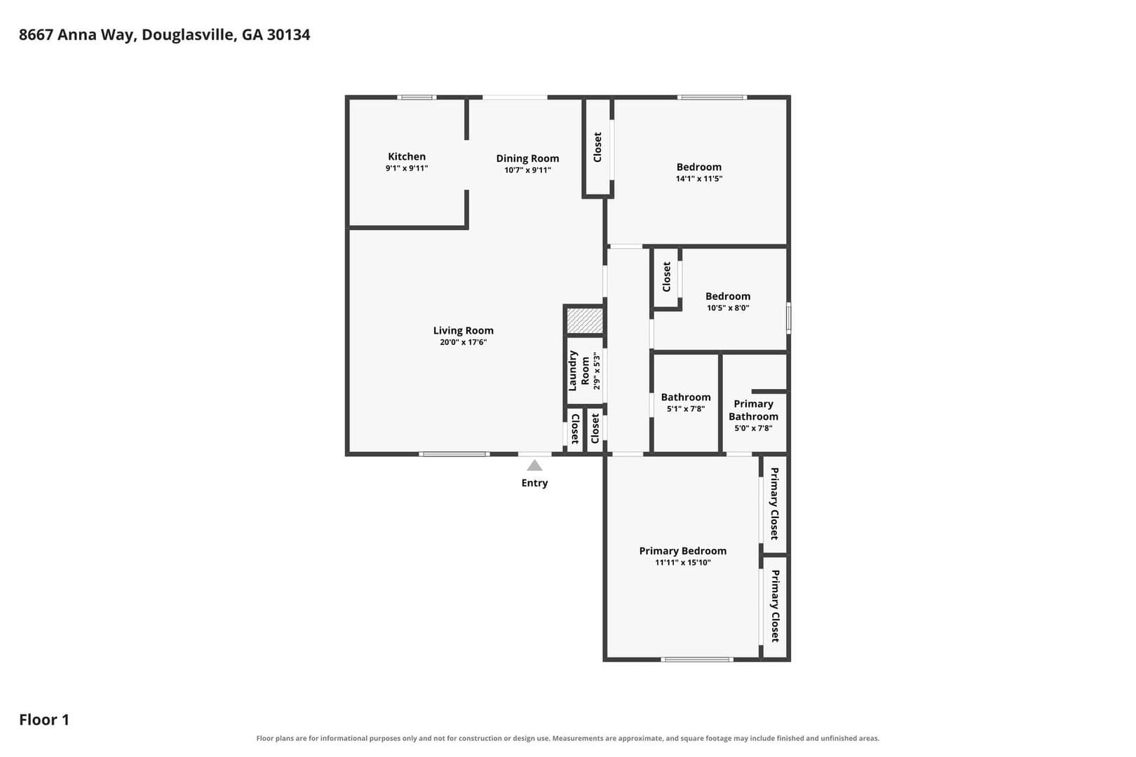 Douglasville Apartment: 8666 Anna Way