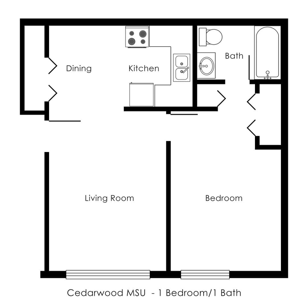 Minot Apartment: 1400-1446 8th St. NW