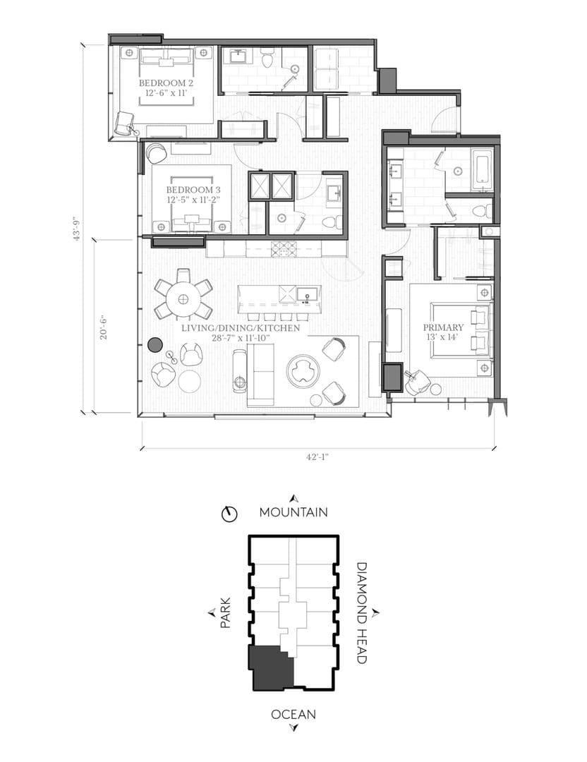 Honolulu Condo: 1100 Ala Moana Bvld. Unit 1401