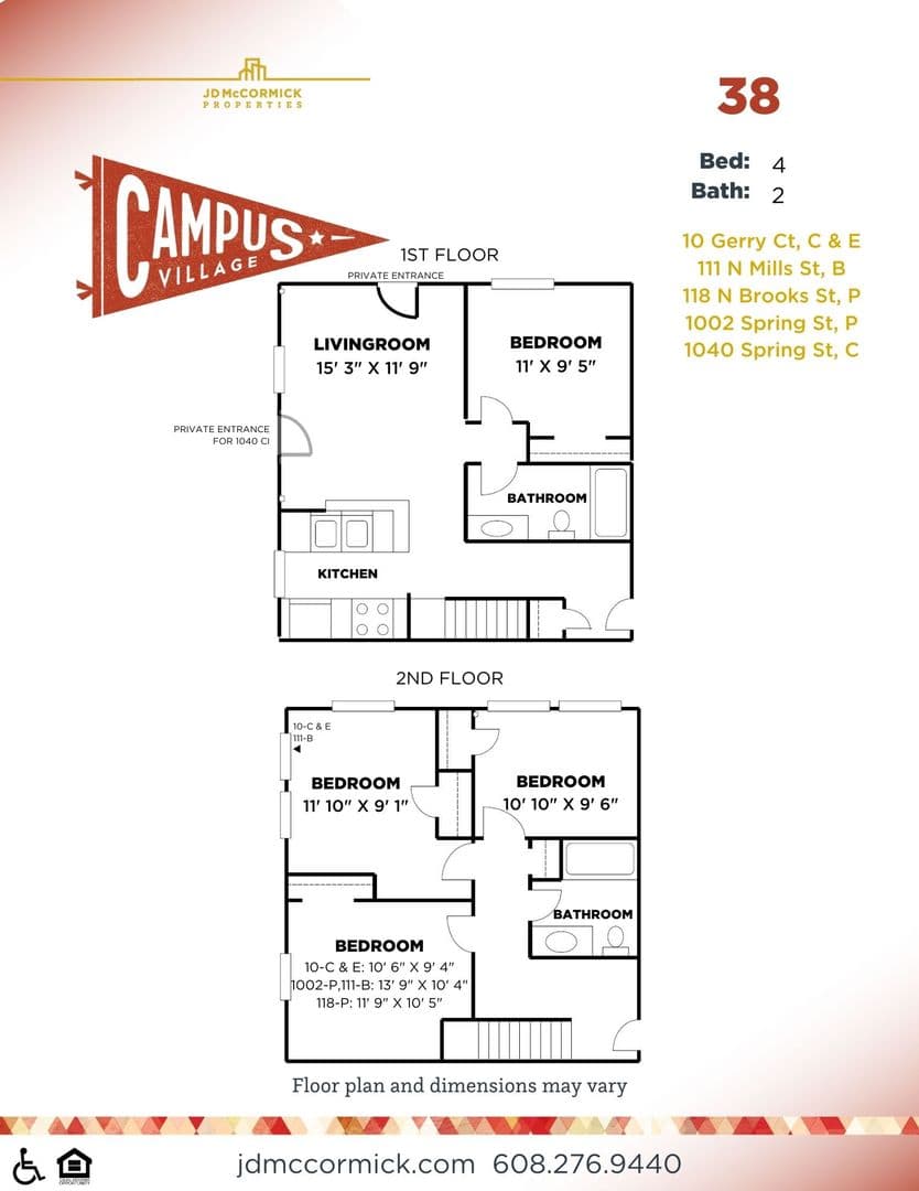 Madison Apartment: 118 North Brooks Street