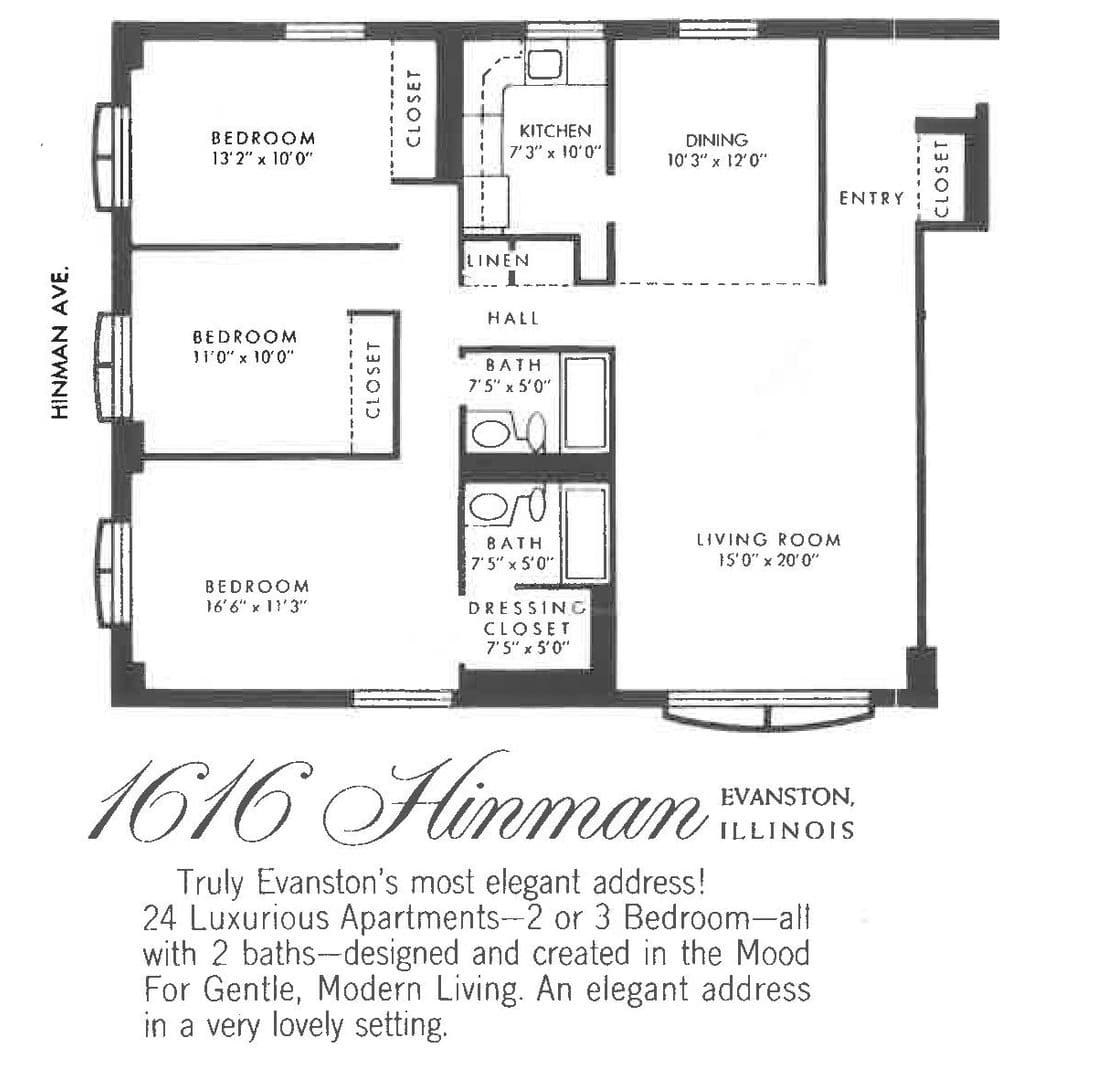 Evanston Apartment: 1616 Hinman Avenue