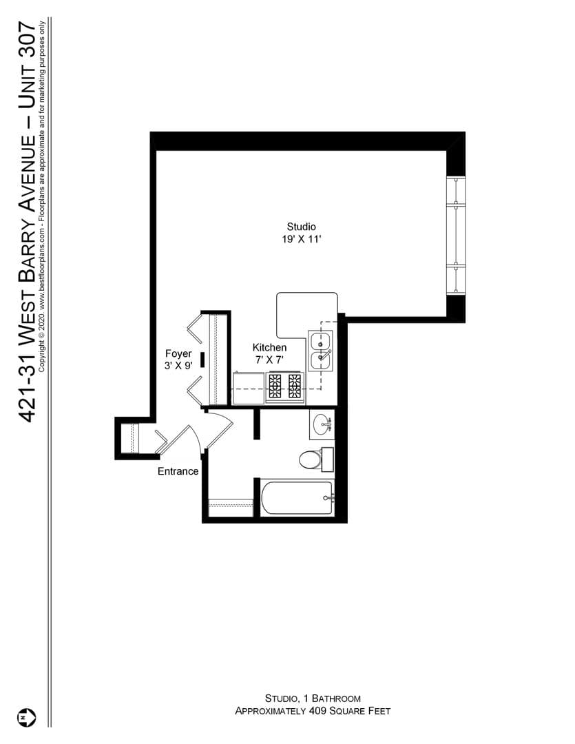 Chicago Apartment: 421-31 W. Barry