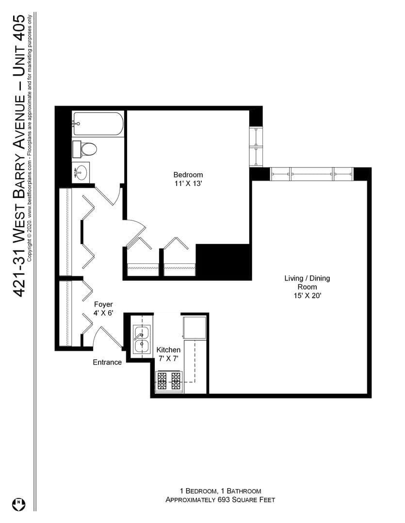 Chicago Apartment: 421-31 W. Barry