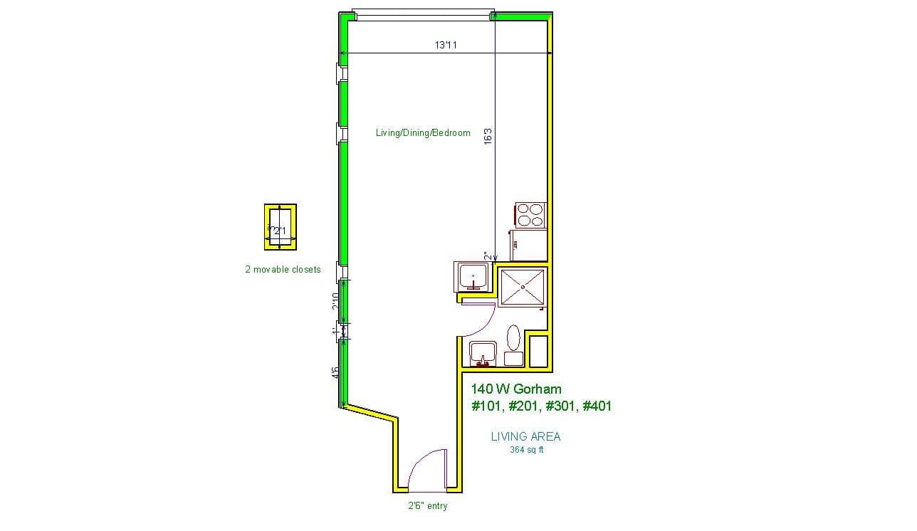 Madison Apartment: 140 W. Gorham St.