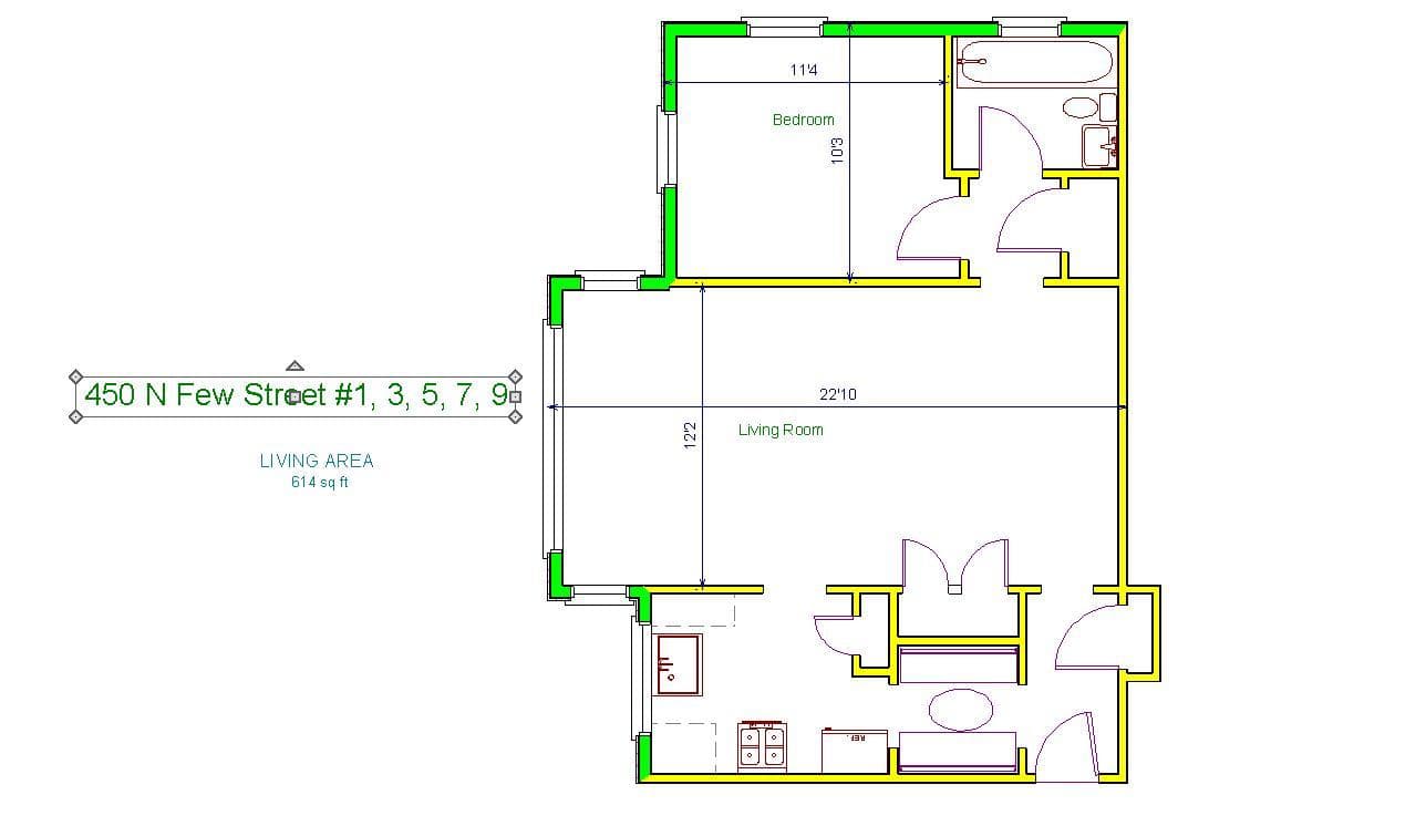 Madison Apartment: 450 N. Few St.