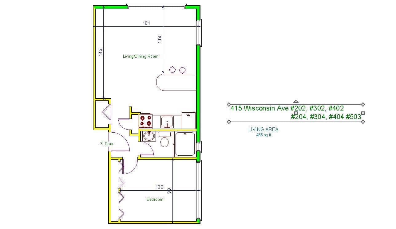Madison Apartment: 415 Wisconsin Ave.