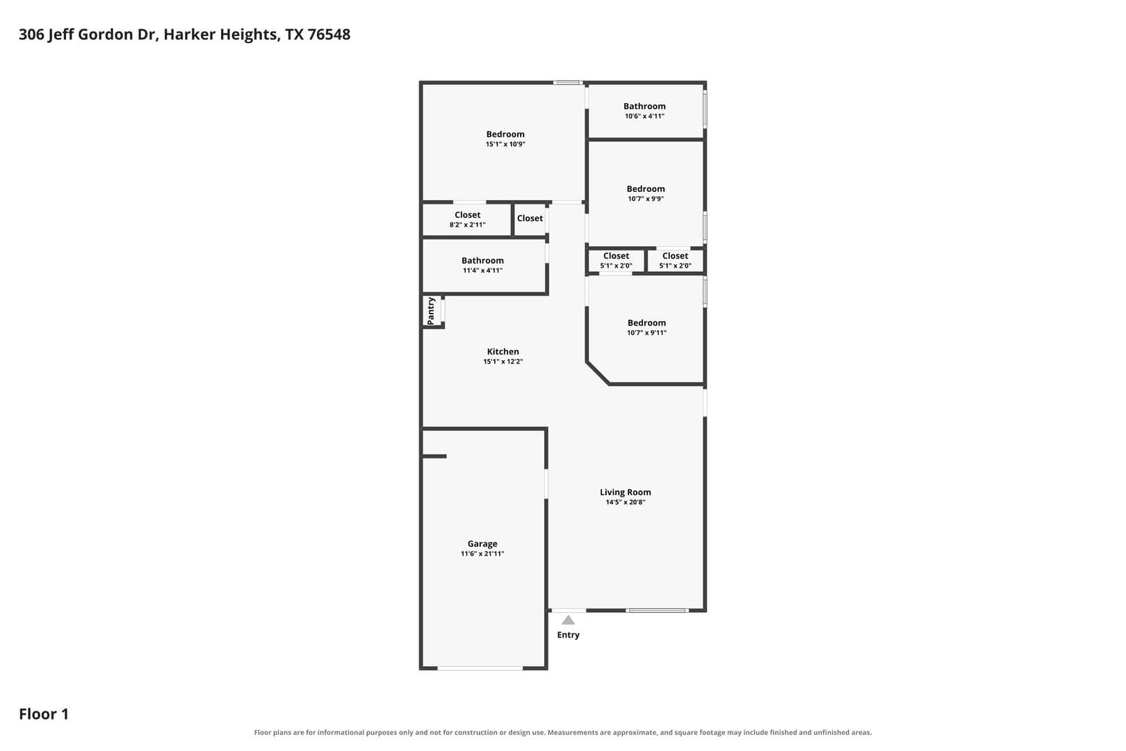 Harker Heights Apartment: 306 Jeff Gordon