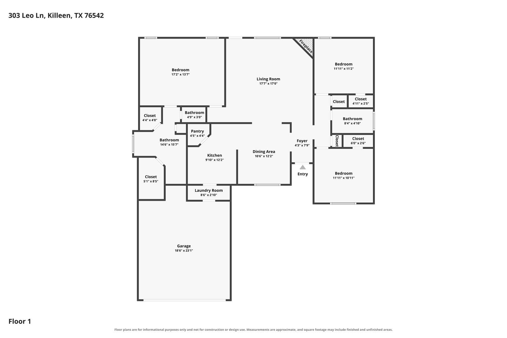 Killeen House: 303 Leo Ln
