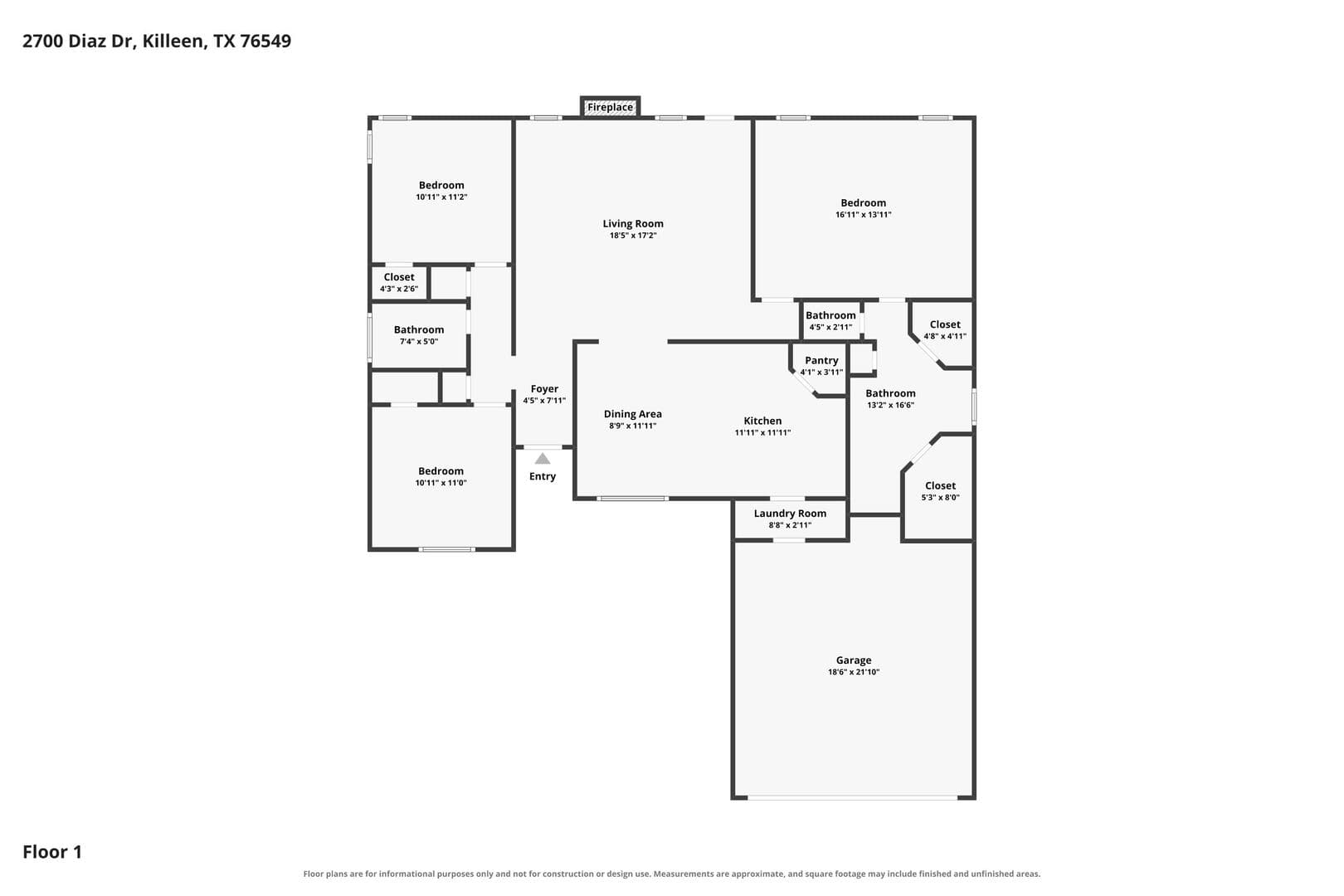 Killeen House: 2700 Diaz Drive