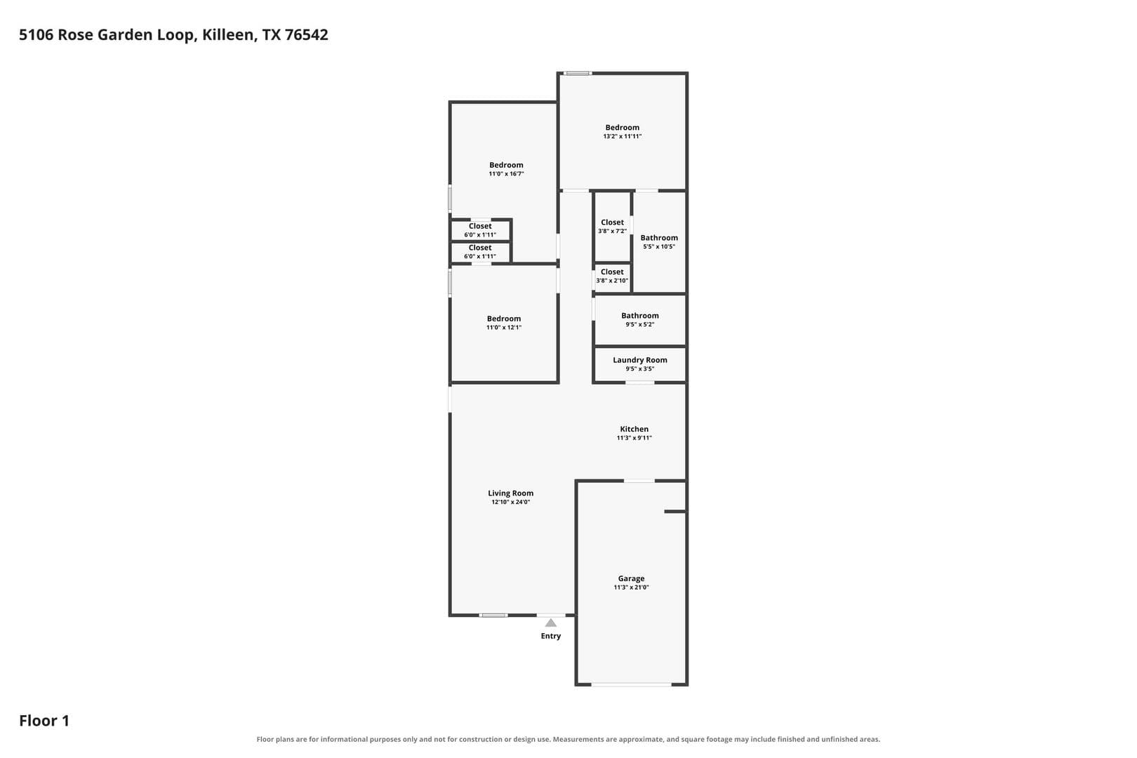 Killeen Townhome: 5106 Rose Garden Loop