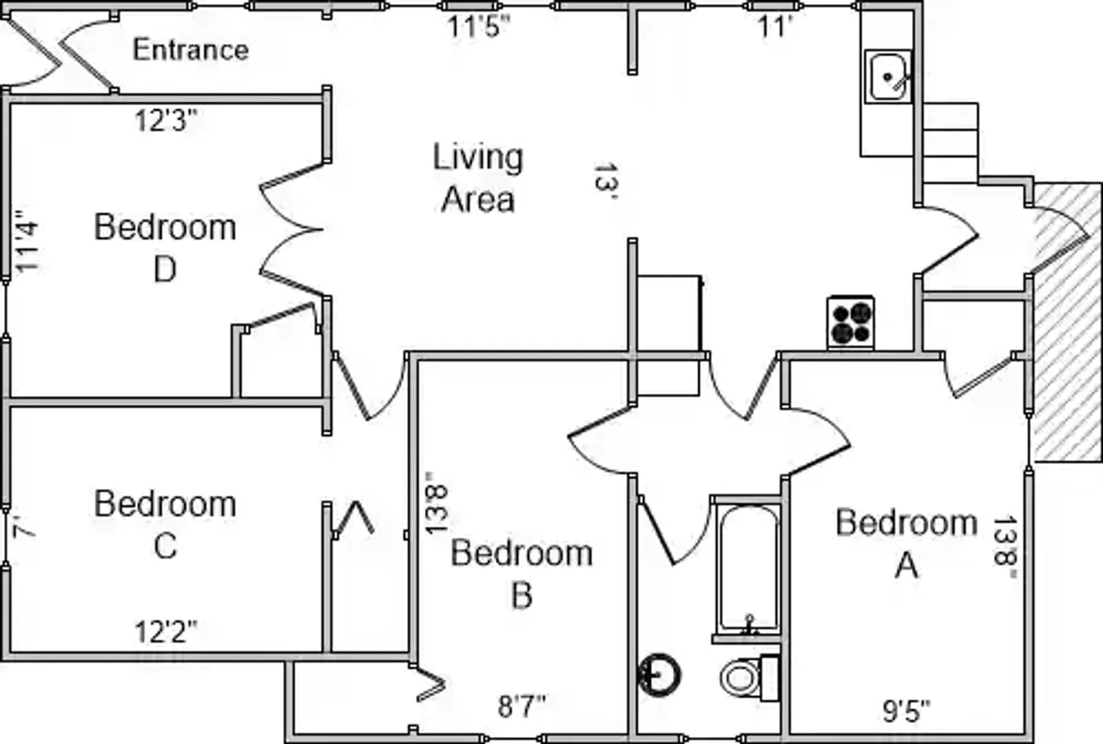Madison Apartment: 1132-34 Mound St