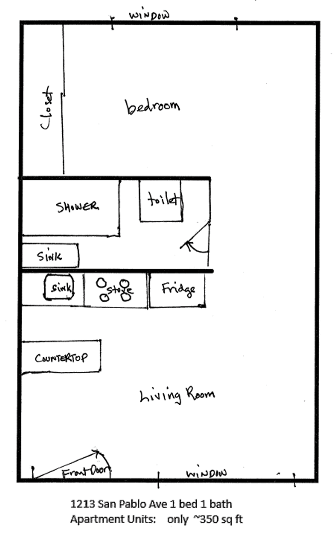 Berkeley Apartment: 1213 San Pablo Ave  #201