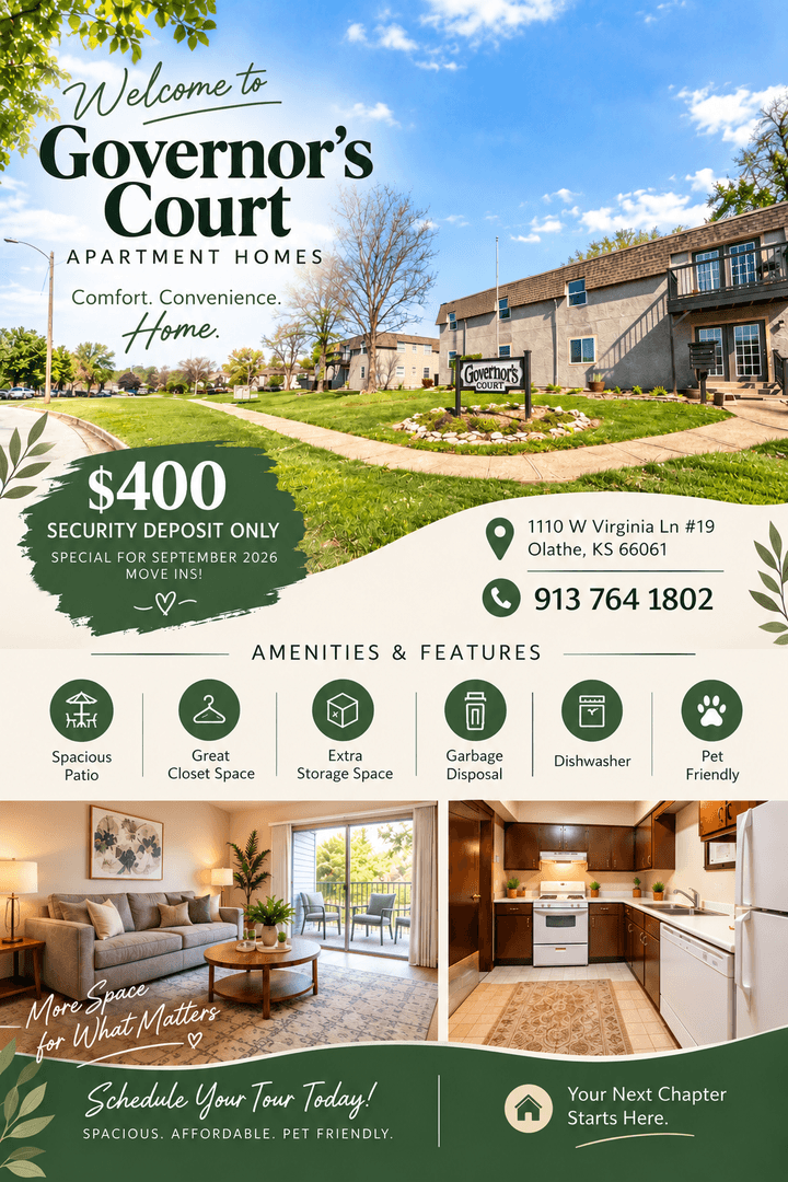 Olathe Apartment: 1110 W Virginia Lane Apt-19