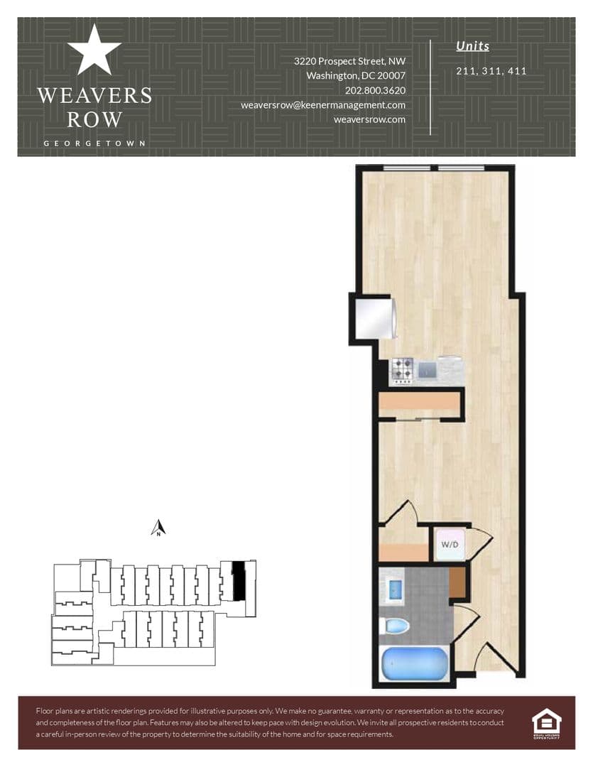 Washington Apartment: 3220 Prospect Street, NW