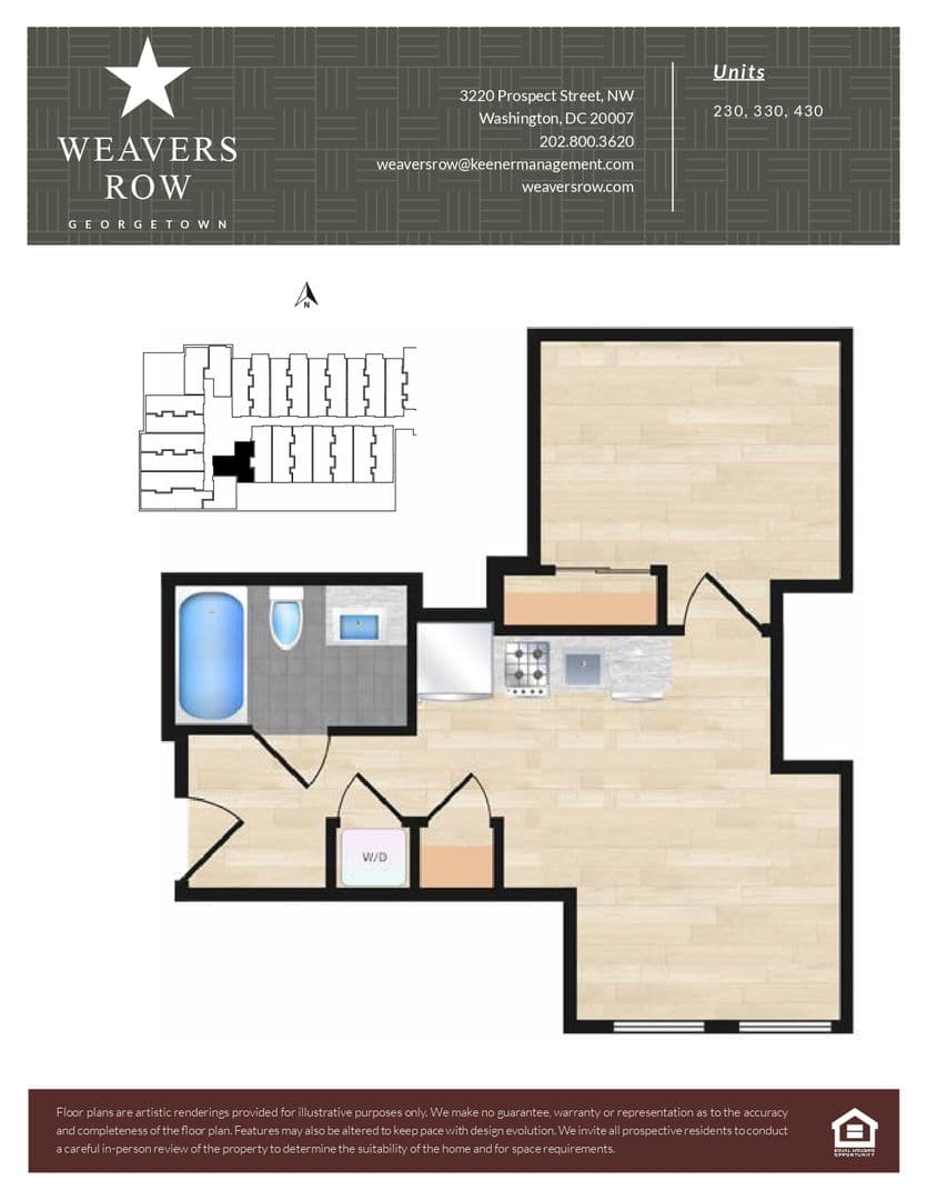 Washington Apartment: 3220 Prospect Street, NW