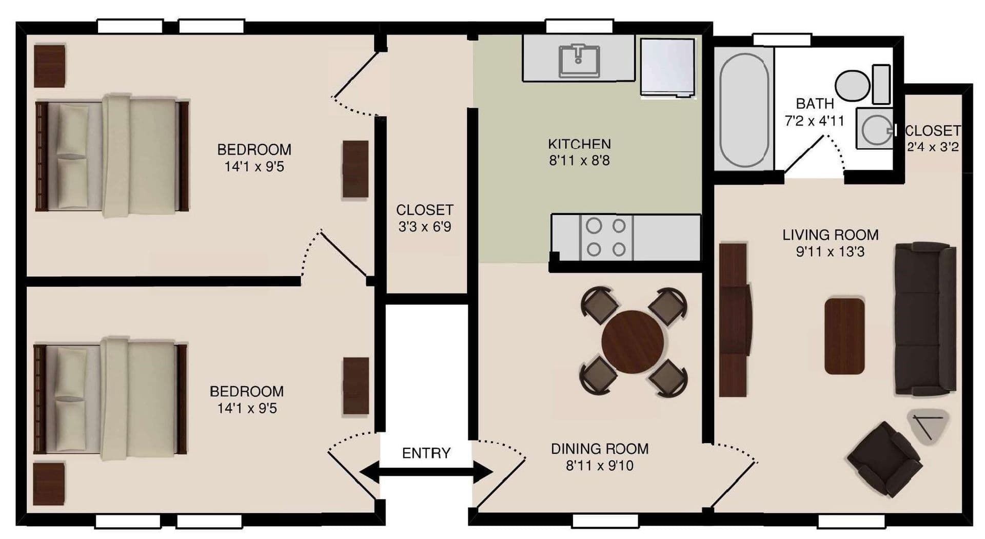 State College Apartment: 726 W College Ave, Apt 4