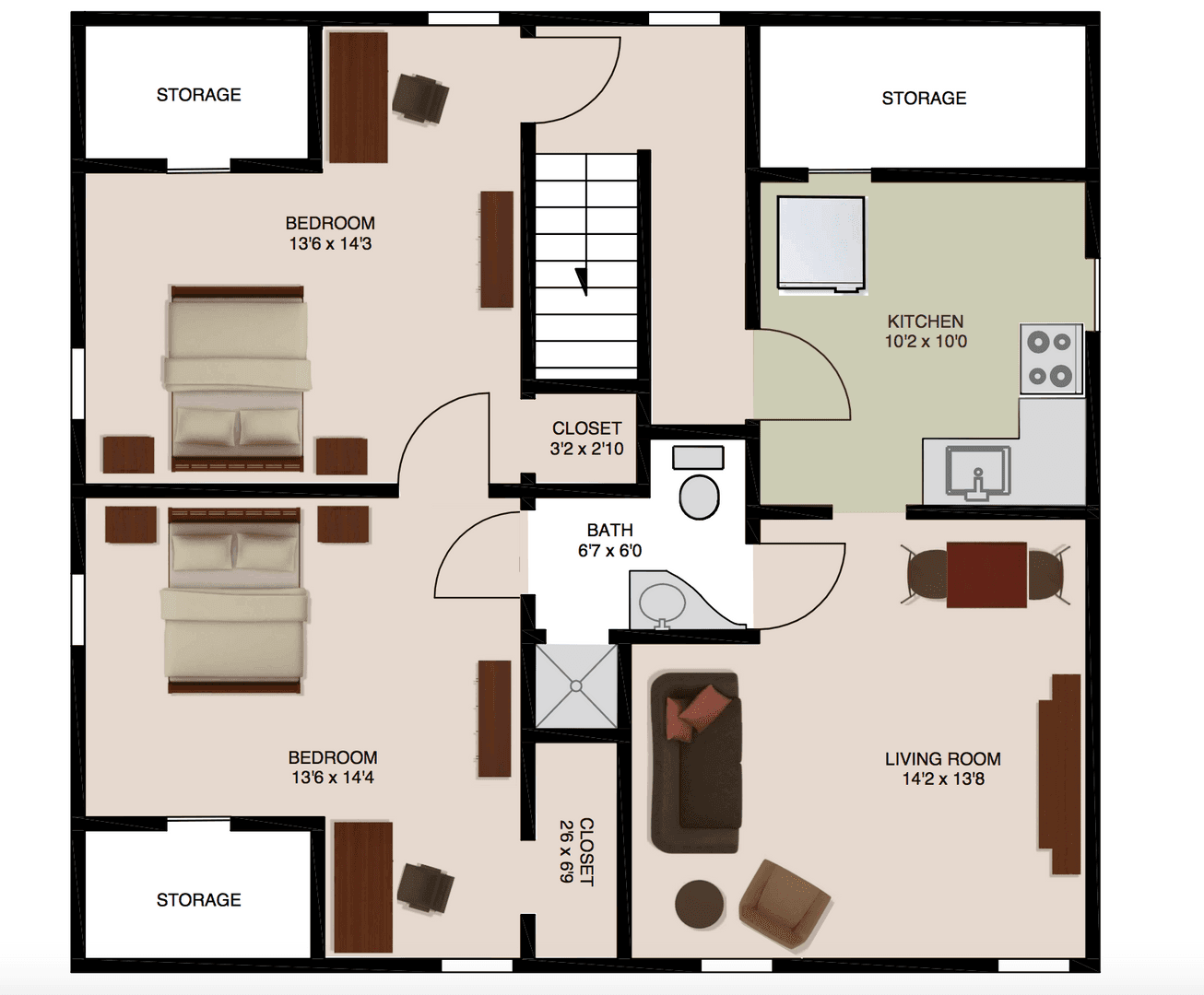 State College Apartment: 724 W College Ave, Apt 3