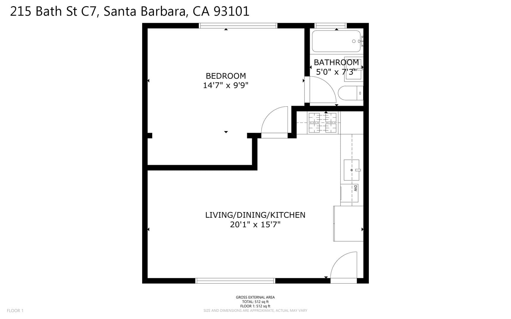 Santa Barbara Apartment: 319 W Montecito St