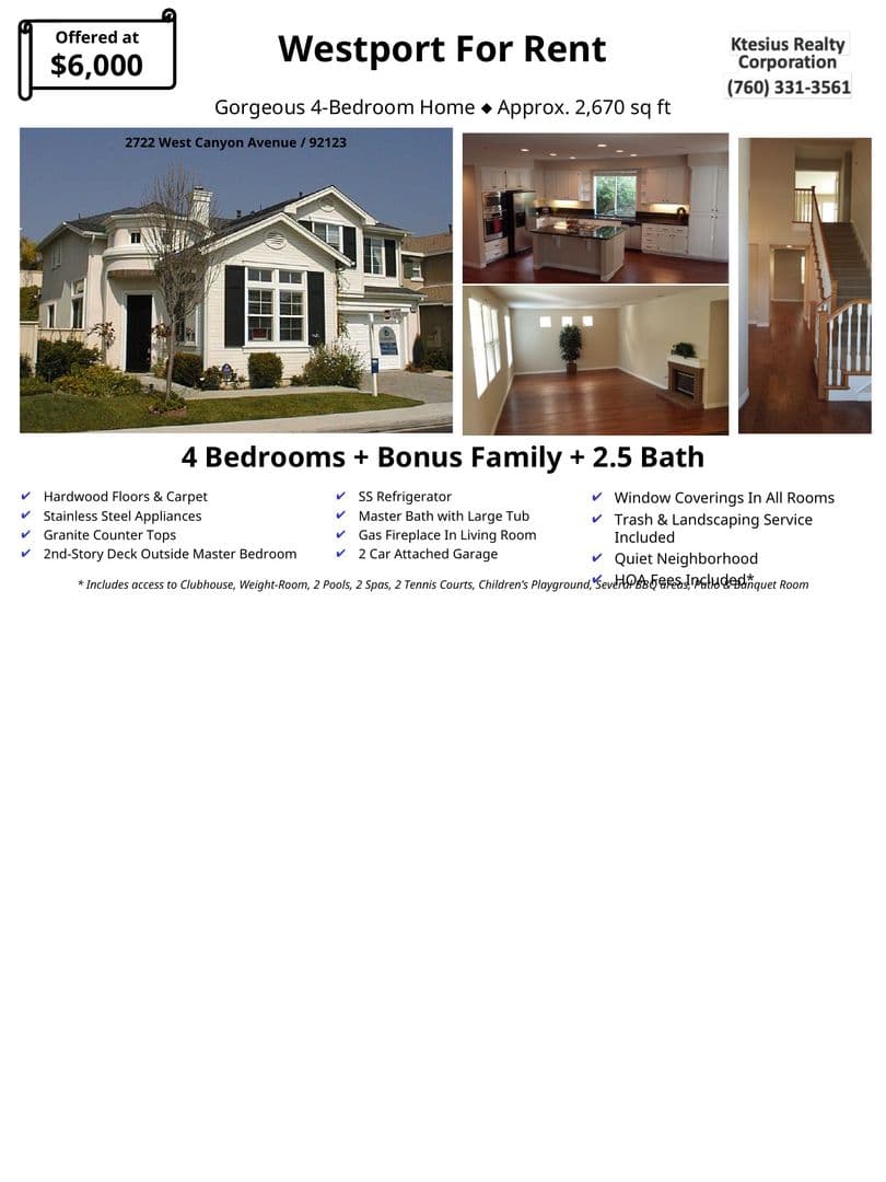 San Diego House: 2762 West Canyon Avenue
