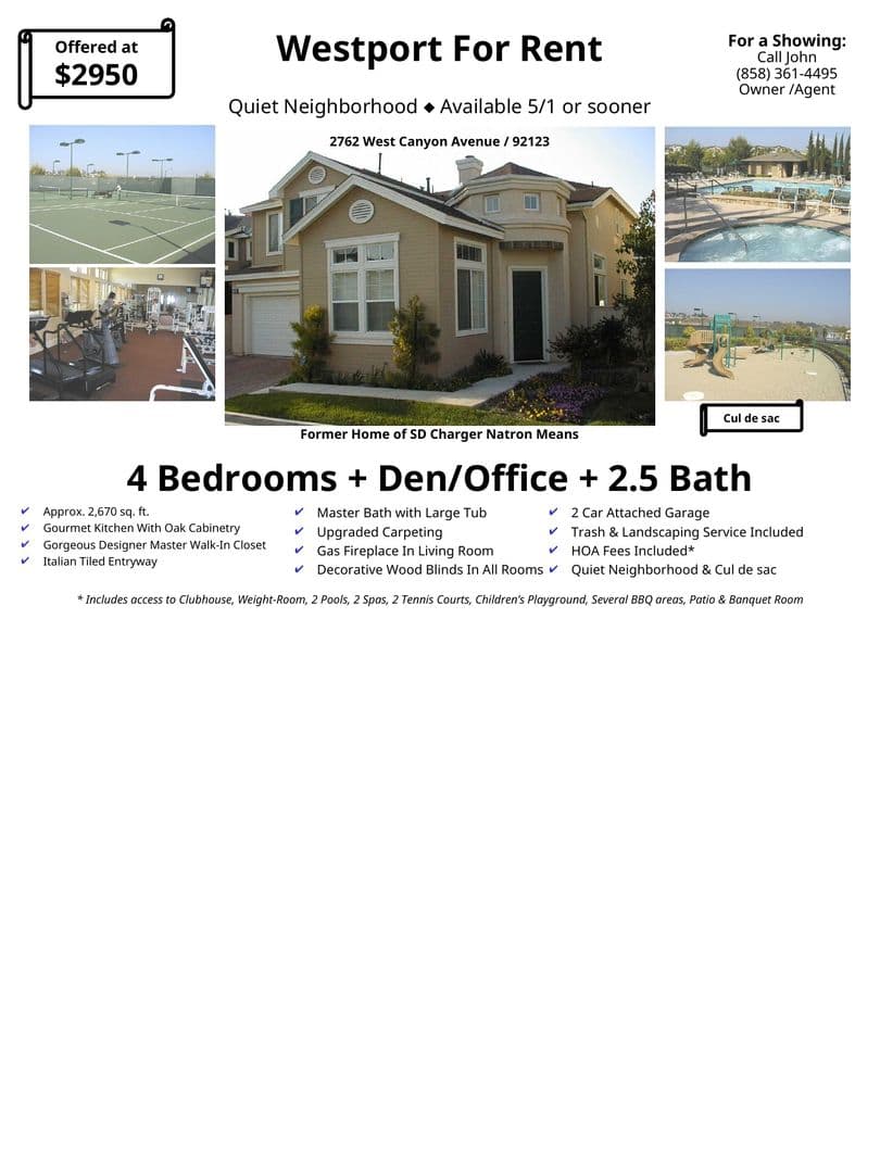 San Diego House: 2762 West Canyon Avenue