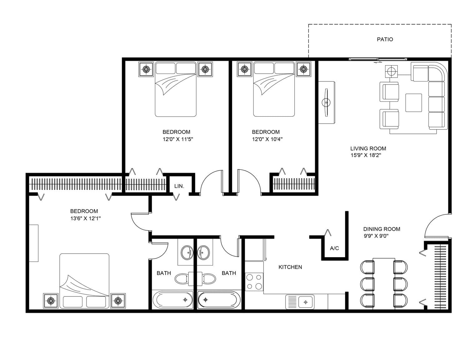 Columbia Apartment: 504 S Beltline Blvd.