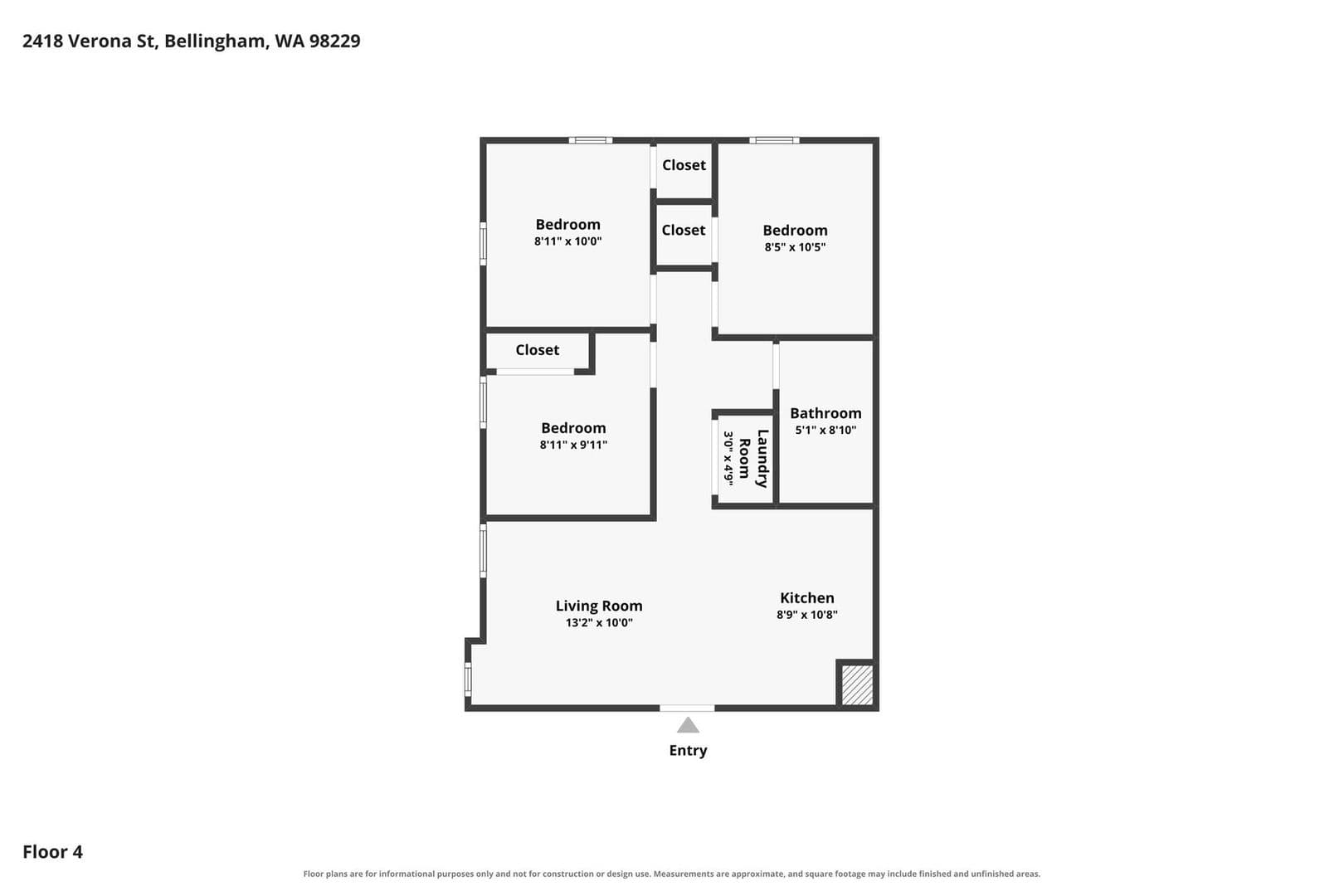 Bellingham Apartment: 2418 Verona Street