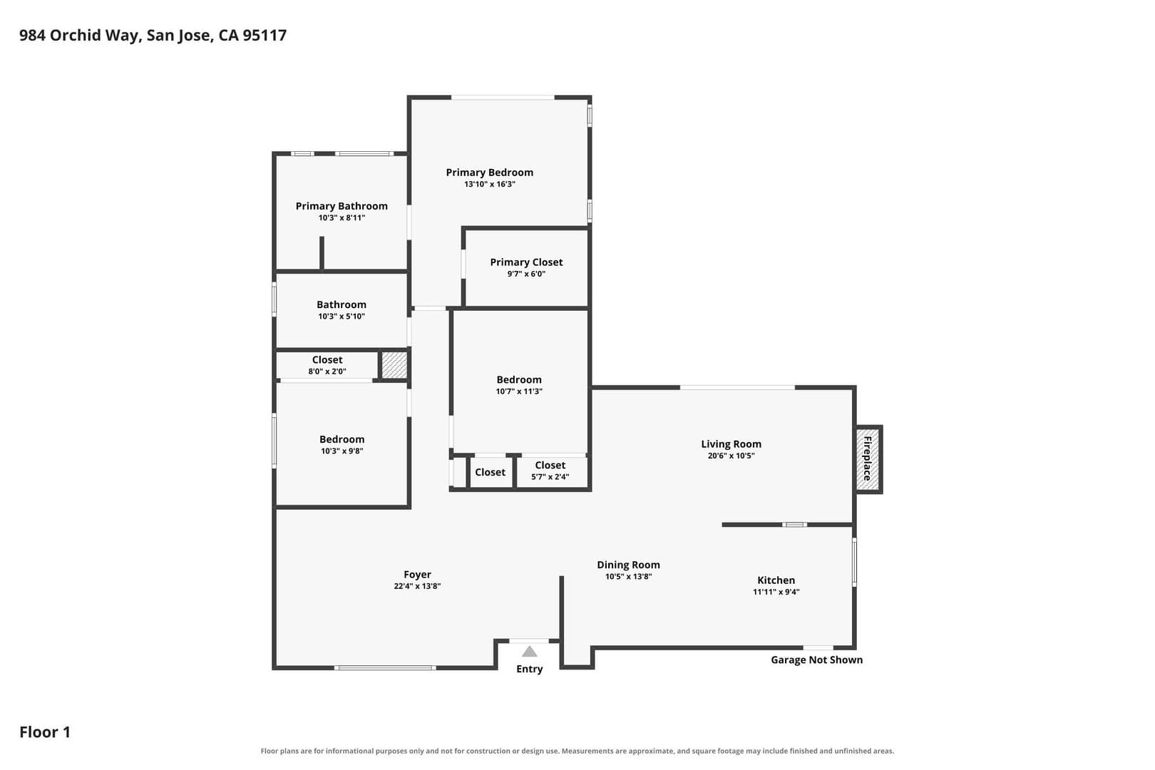 San Jose House: 984 Orchid Way