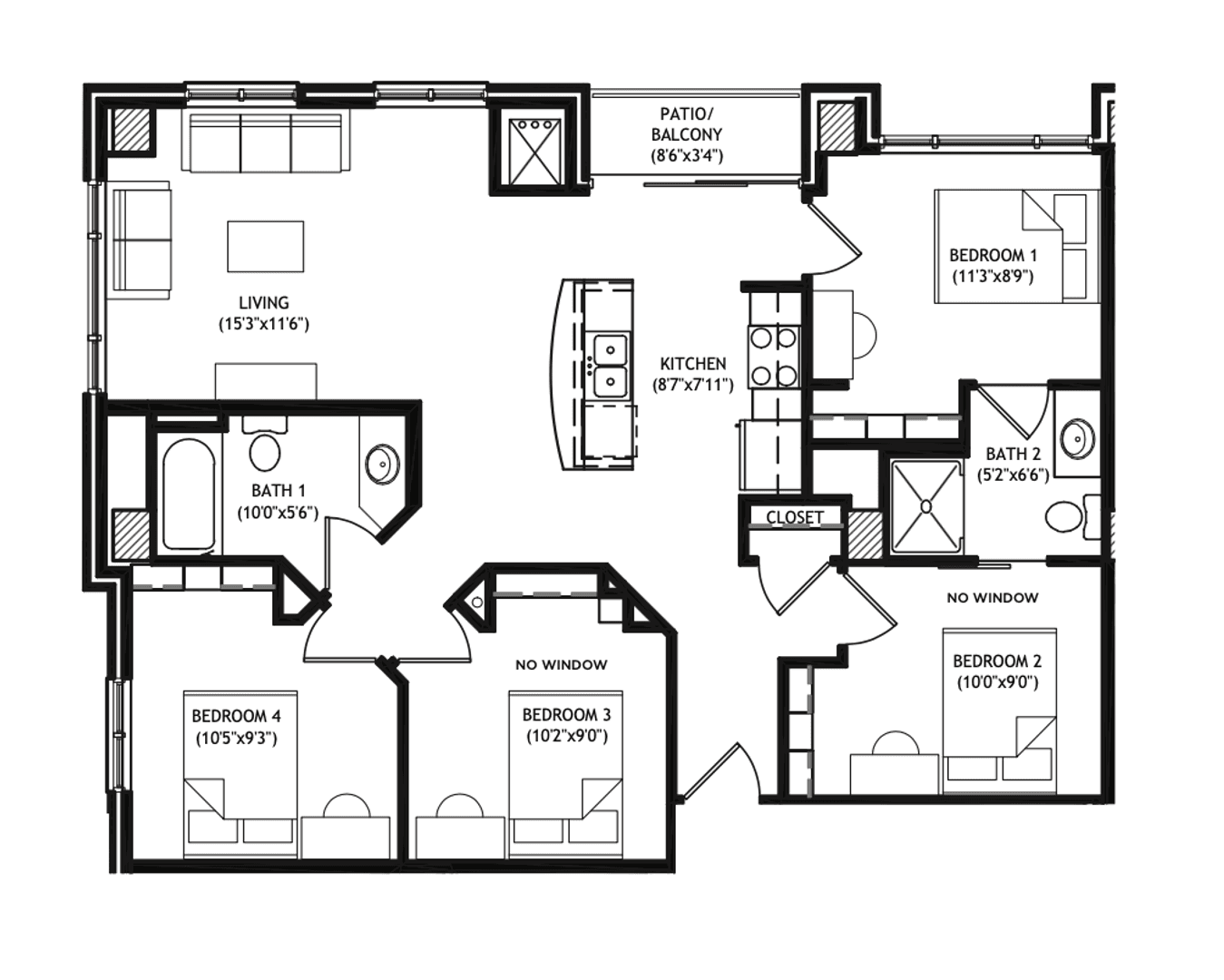 Madison Apartment: 1001 University Avenue