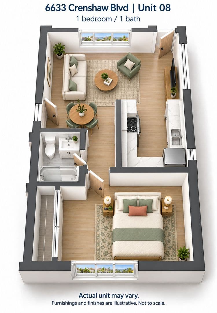 Los Angeles Apartment: 6627 - 6635 Crenshaw Blvd