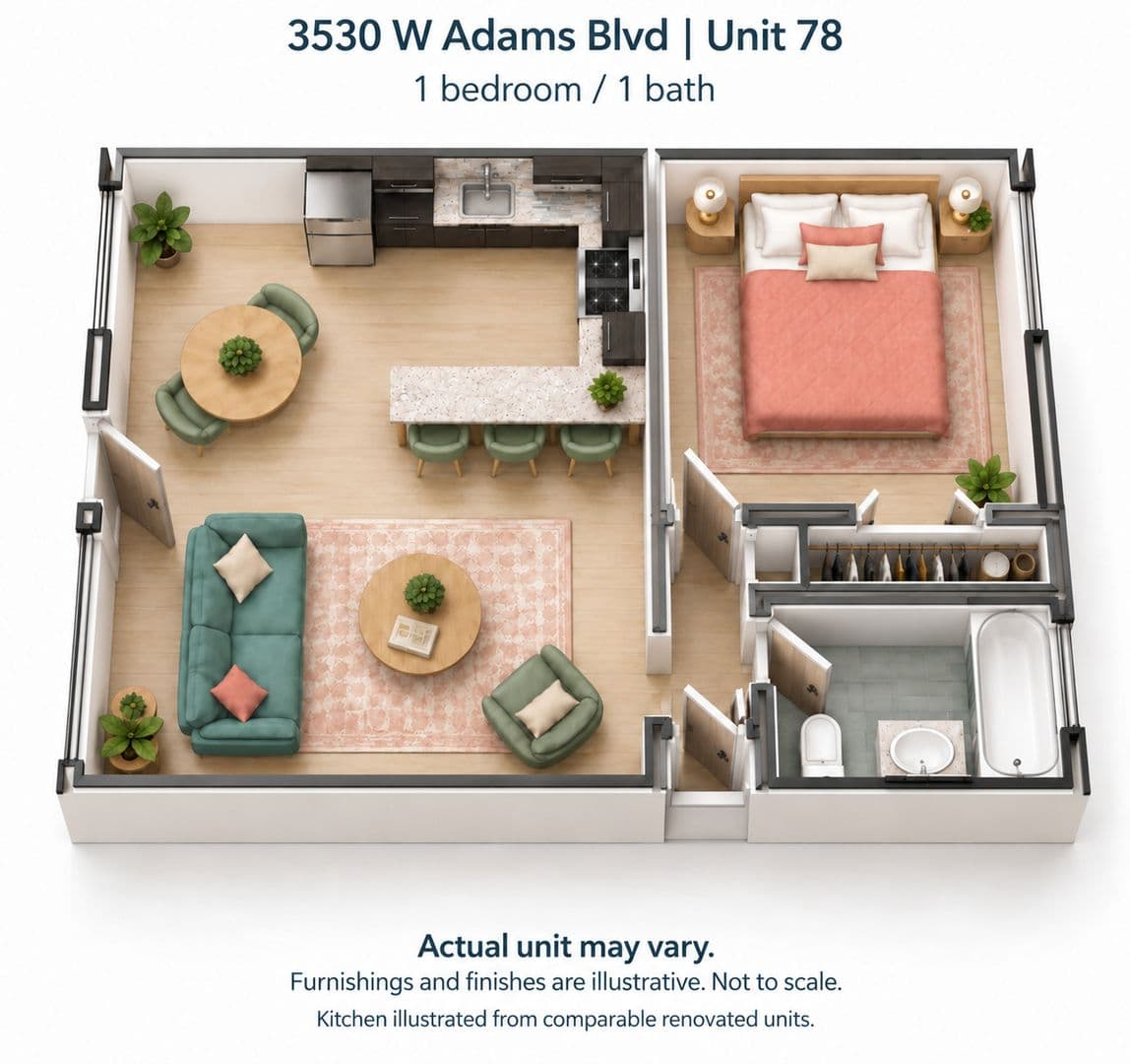Los Angeles Apartment: 3528 - 3530 W. Adams Blvd.