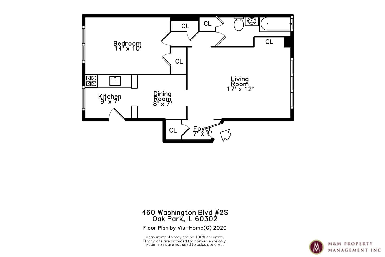 Oak Park Apartment: 458 Washington Blvd