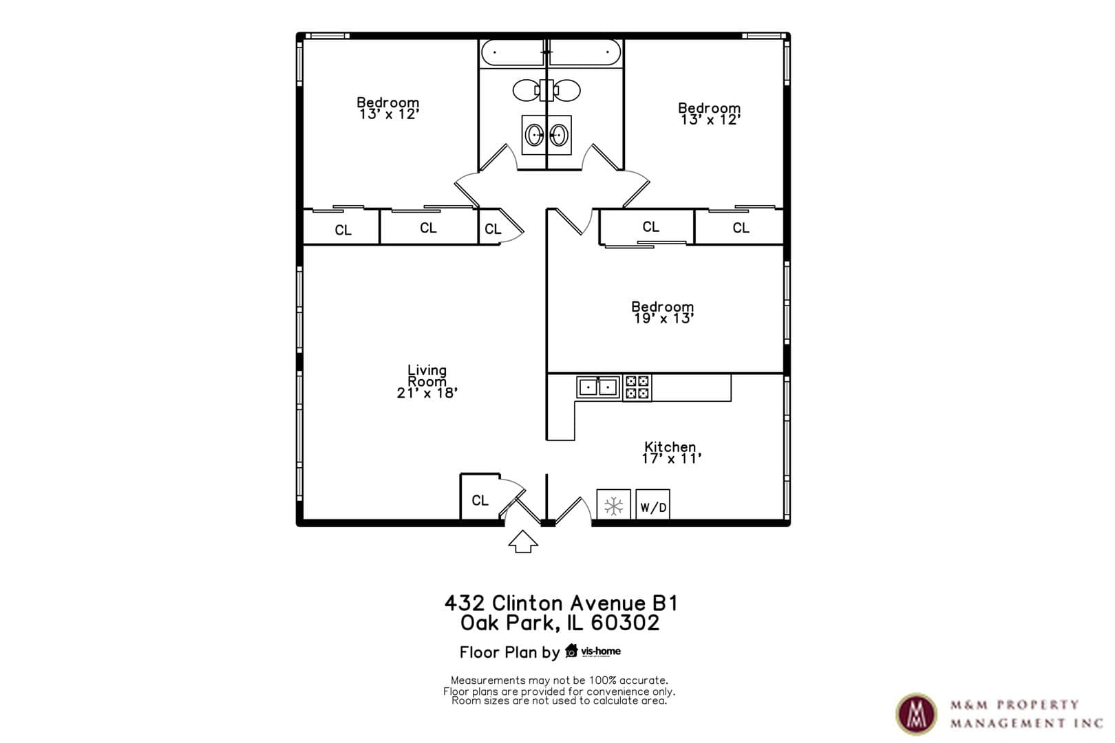 Oak Park Apartment: 432 Clinton
