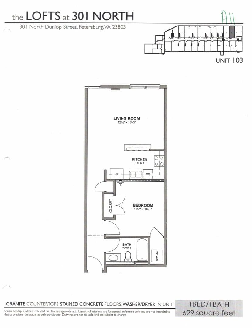 Petersburg Apartment: 301 N Dunlop Street