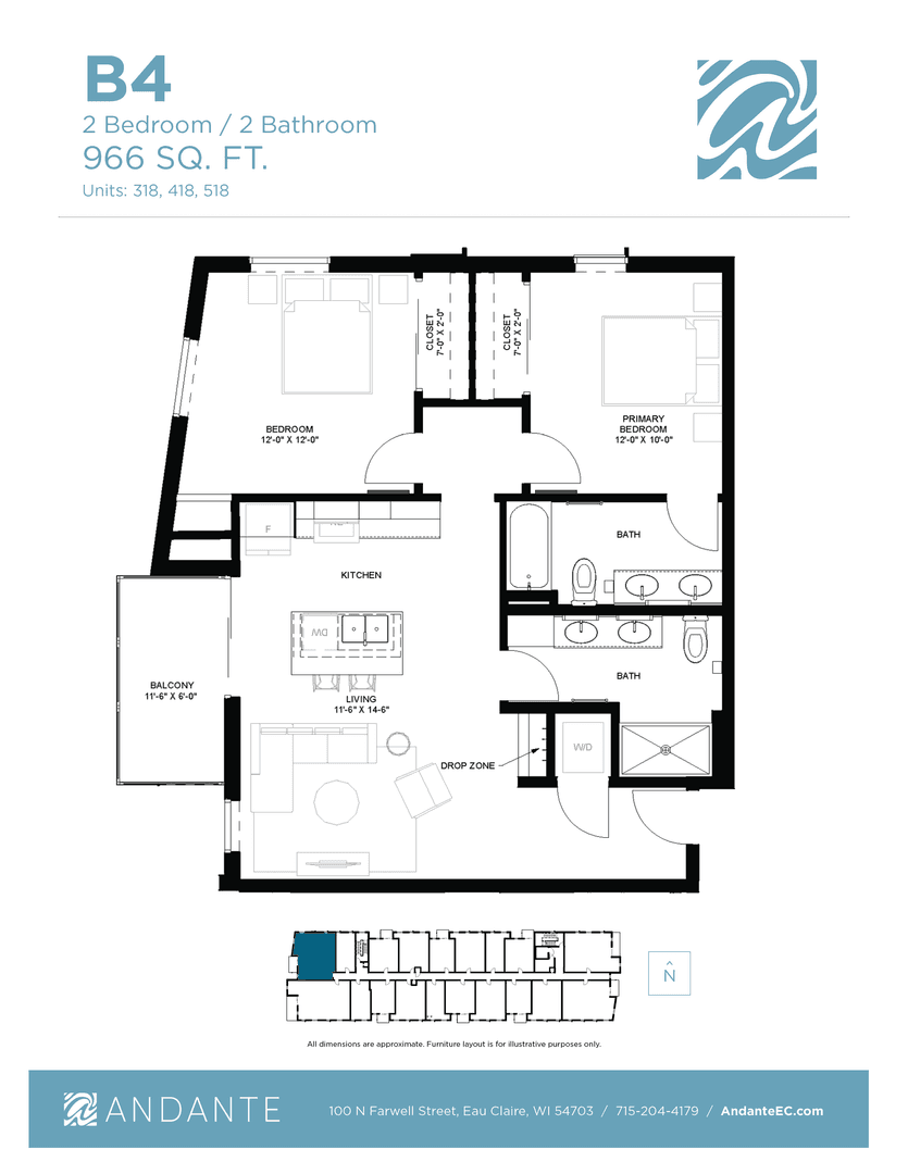 Eau Claire Apartment: 100 N Farwell Street