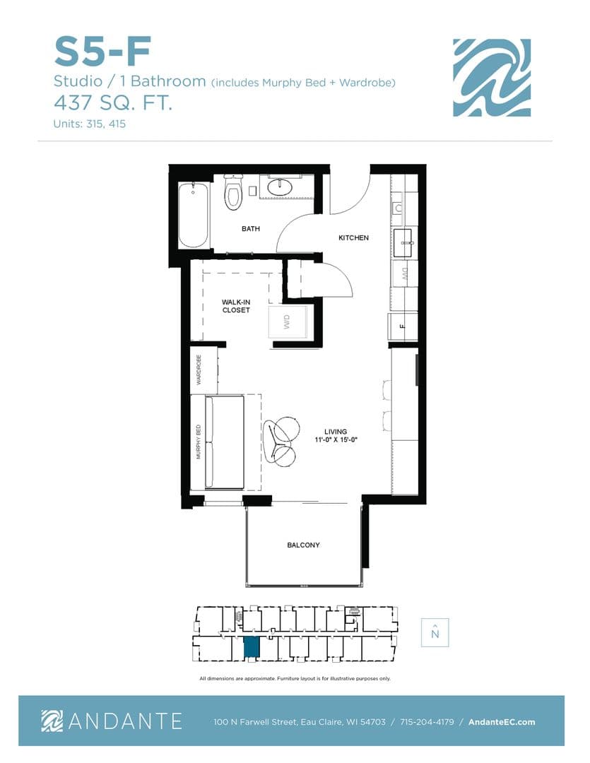 Eau Claire Apartment: 100 N Farwell Street