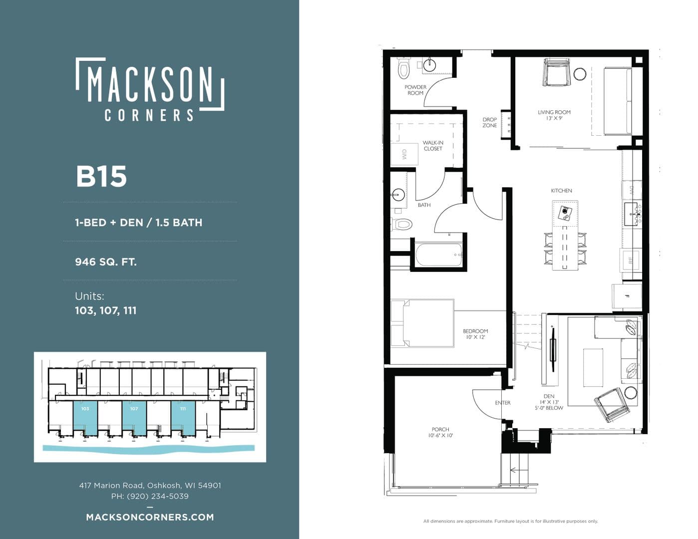 Oshkosh Apartment: 417 Marion Road