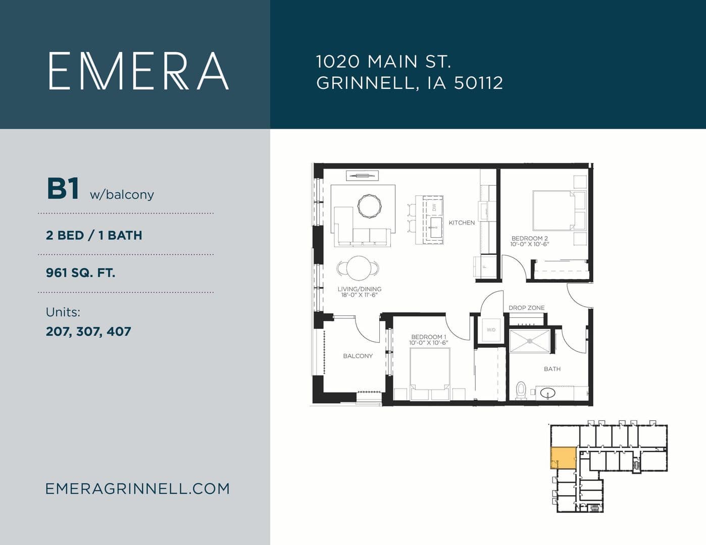 Grinnell Apartment: 1020 Main Street