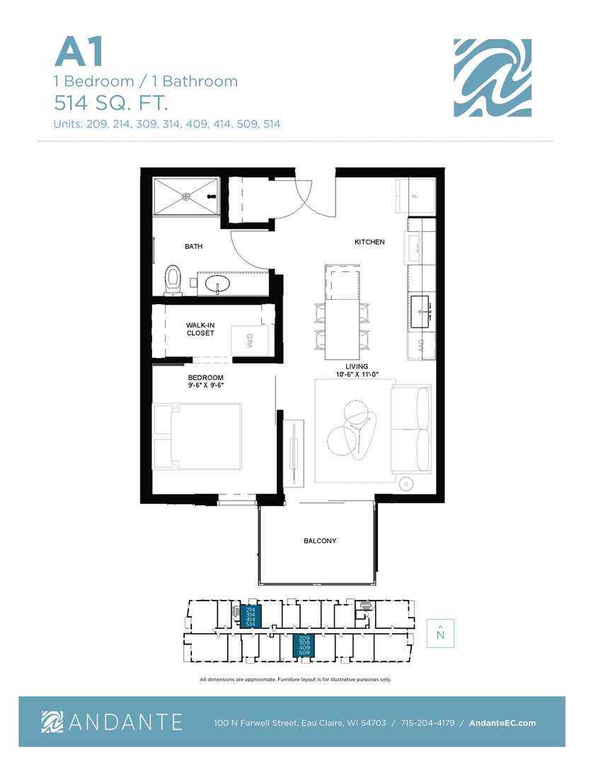 Eau Claire Apartment: 100 N Farwell Street