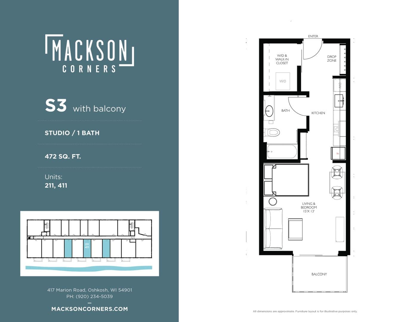 Oshkosh Apartment: 417 Marion Road