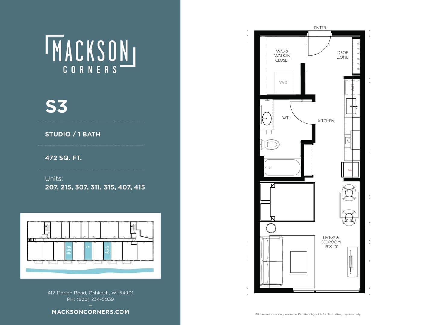 Oshkosh Apartment: 417 Marion Road