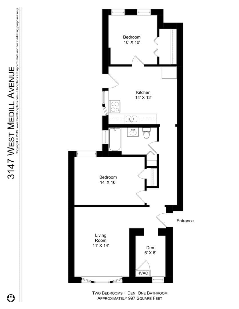 Chicago Apartment: 2319-25 N. Kedzie