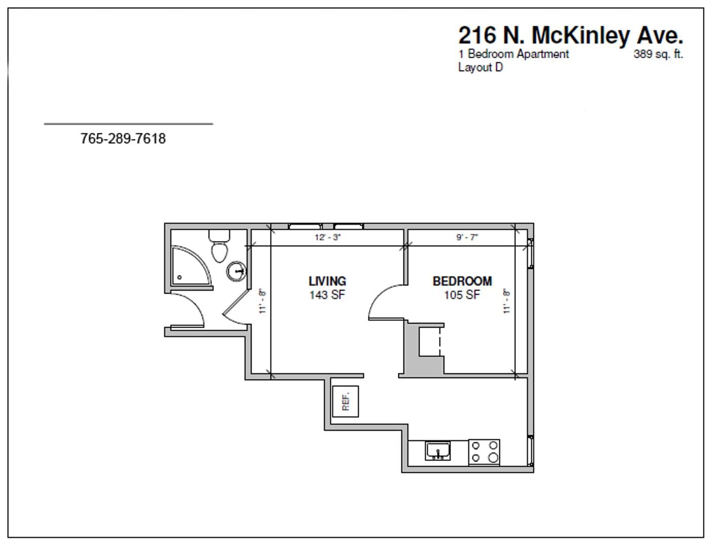 Muncie Apartment: 216 N McKinley Ave.