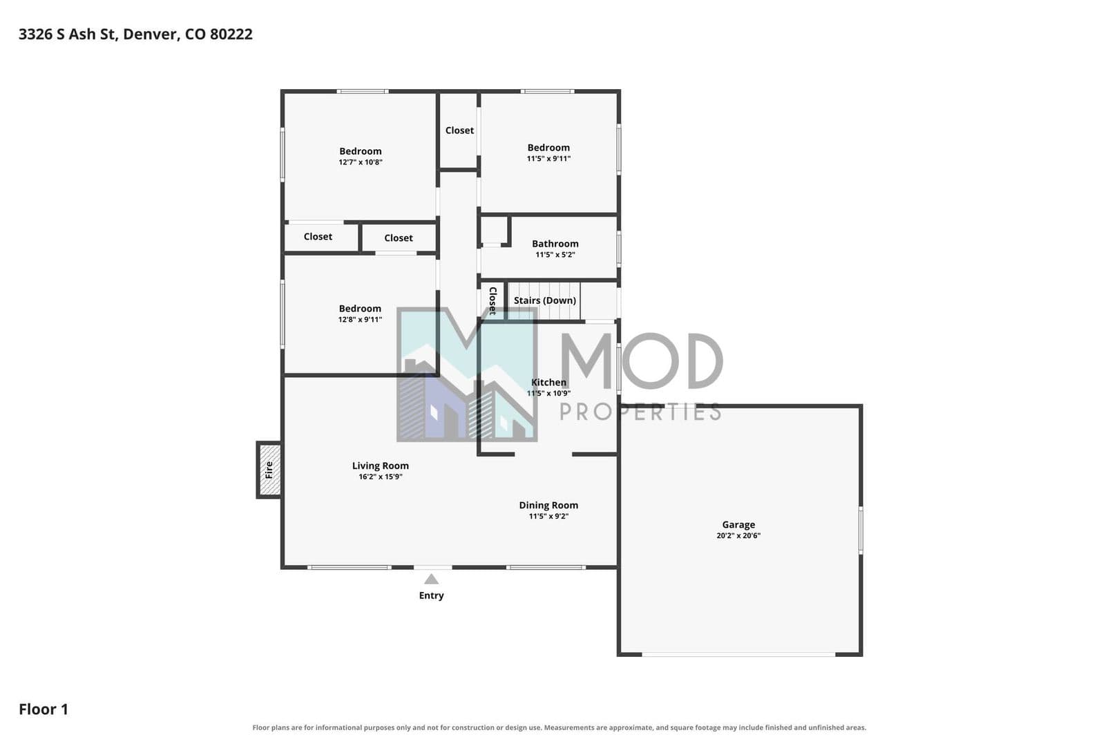 Denver House: 3326 S Ash St