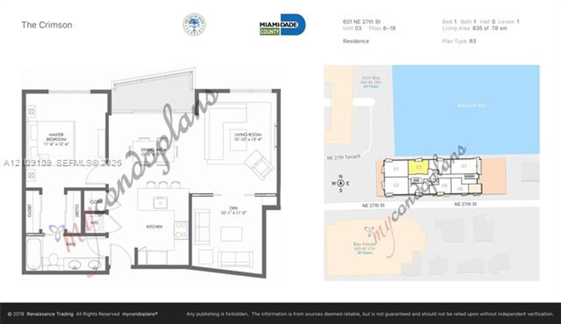 Miami Condo: 601 NE 27th St cu-1403
