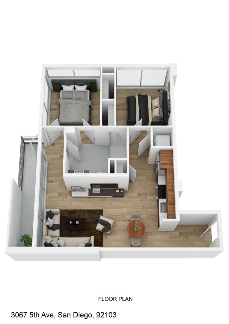 San Diego Apartment: 3067 5th Ave.